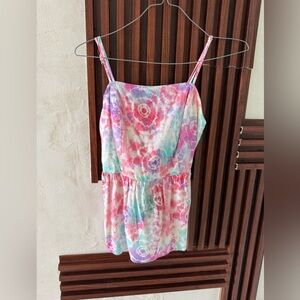 Colorful Tie-Dye Sleeveless Dress